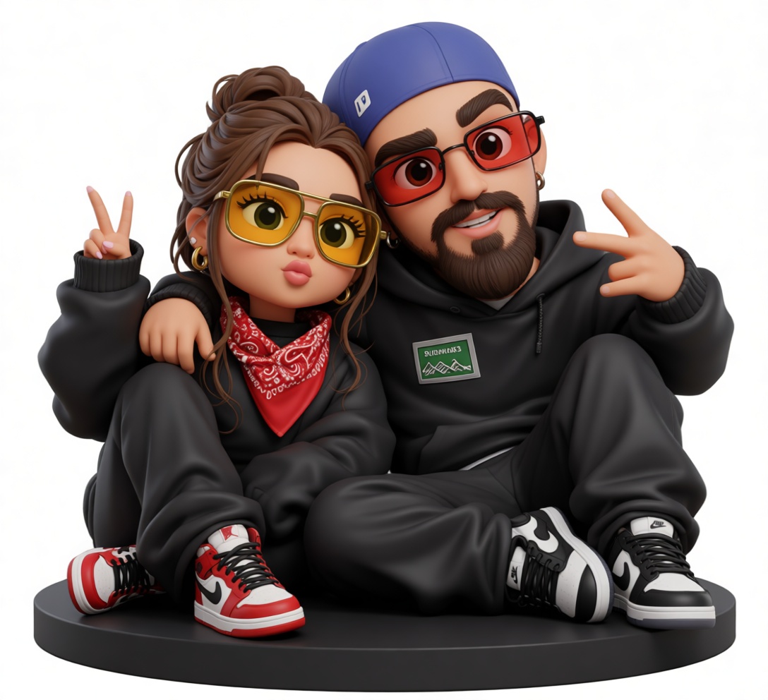 Urban Couple Figurine free 3D printable STL