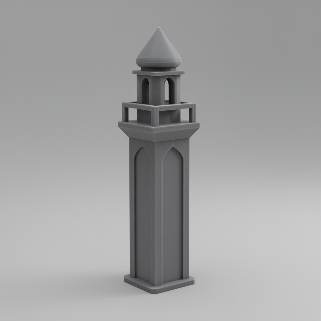 Simple Minaret Model free 3D printable STL