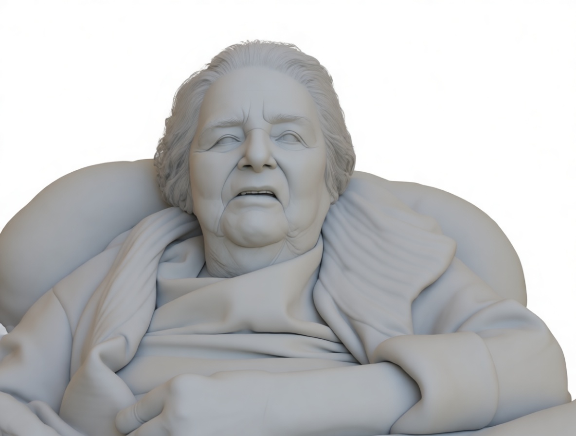 Elderly Woman Figurine free 3D printable STL