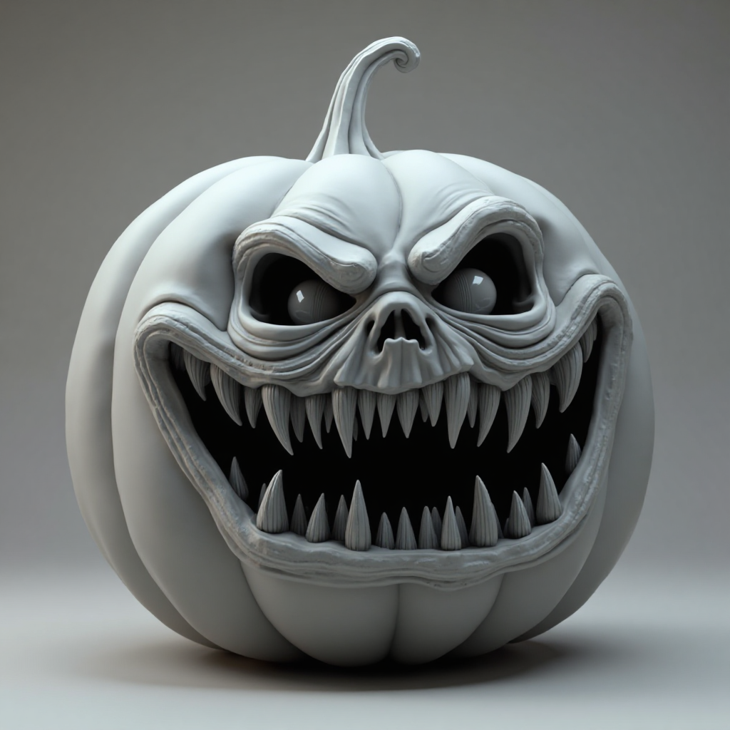 Sinister Halloween Pumpkin Figurine free 3D printable STL