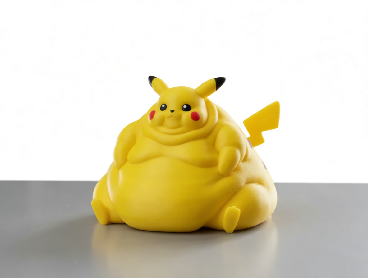 Fat Pikachu Figurine free 3D printable STL