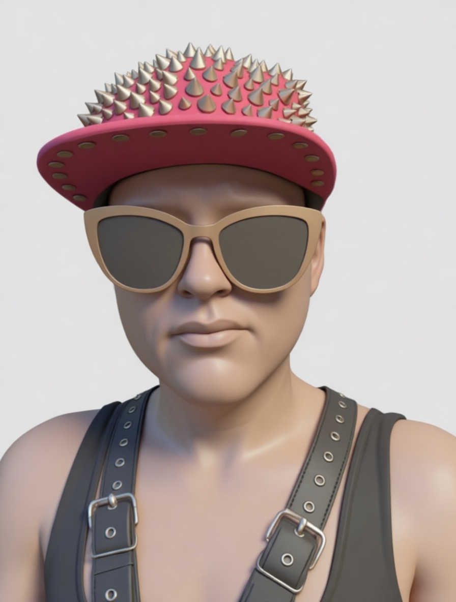 Spiked Cap Man Bust free 3D printable STL