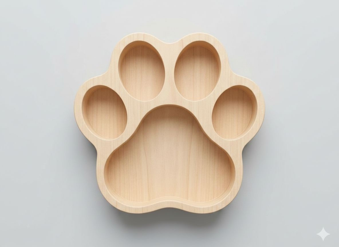 Paw Print Tray free 3D printable STL