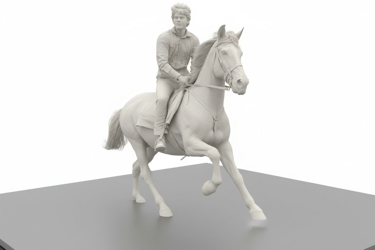 Dynamic Equestrian Figure free 3D printable STL
