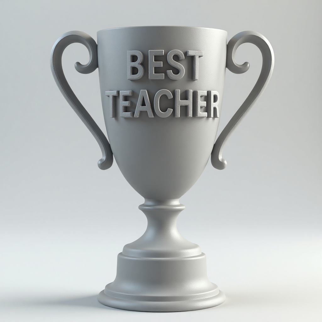 Best Teacher Trophy Cup free 3D printable STL