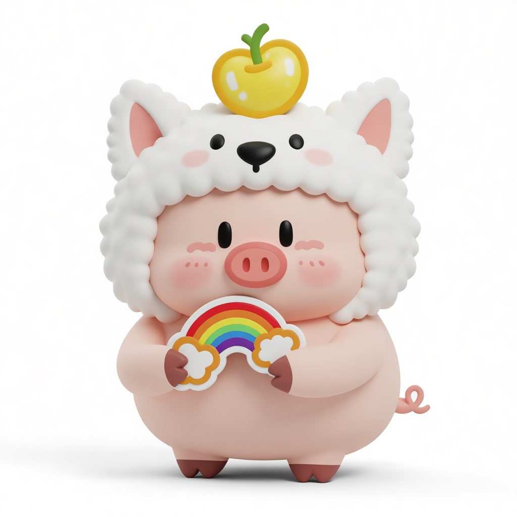 Piglet in Dog Hood Figurine free 3D printable STL