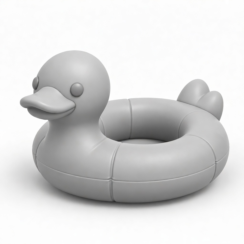 Rubber Duck Swim Ring free 3D printable STL
