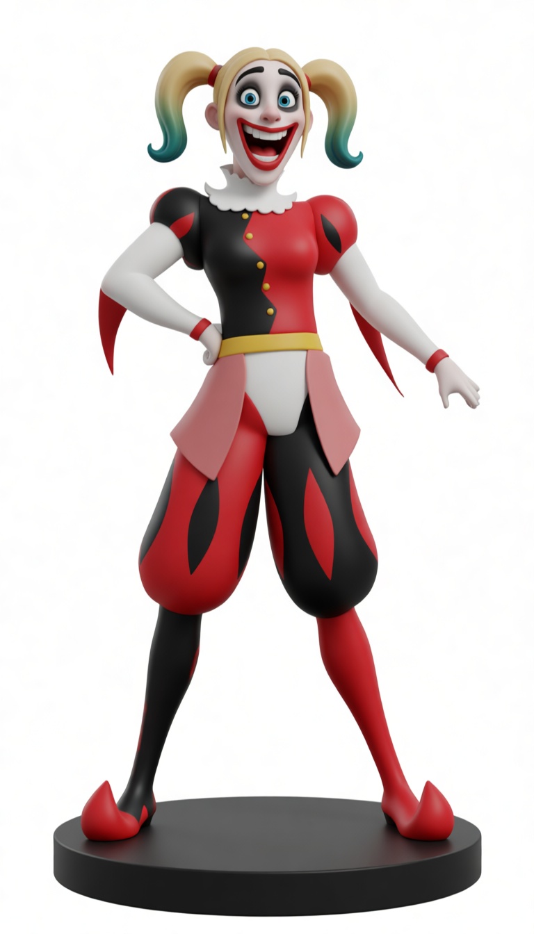 Harley Quinn Figurine free 3D printable STL
