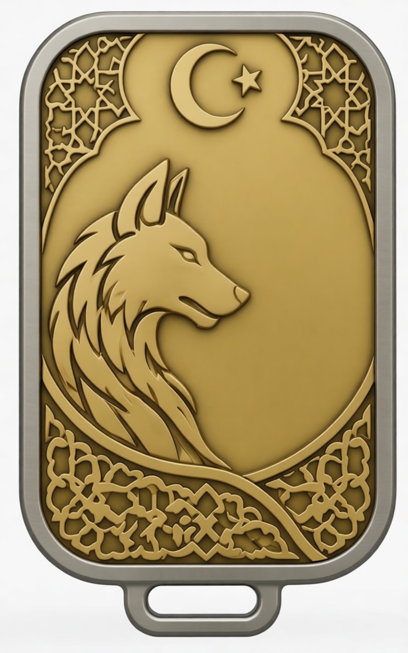 Turkish Grey Wolf Plaque free 3D printable STL