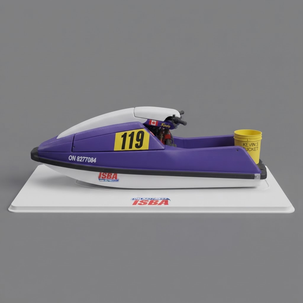 Vintage Kawasaki Jet Ski Model free 3D printable STL