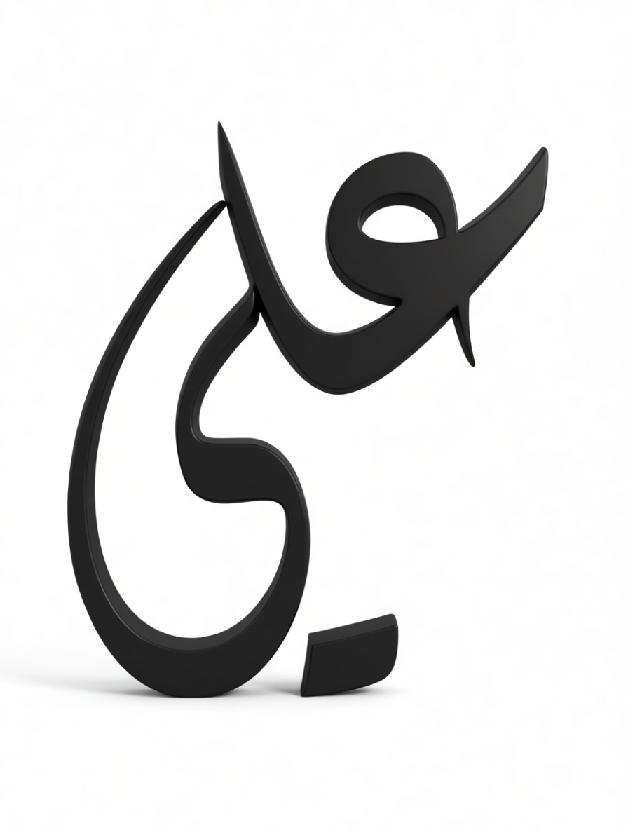 Arabic Calligraphy Sculpture free 3D printable STL