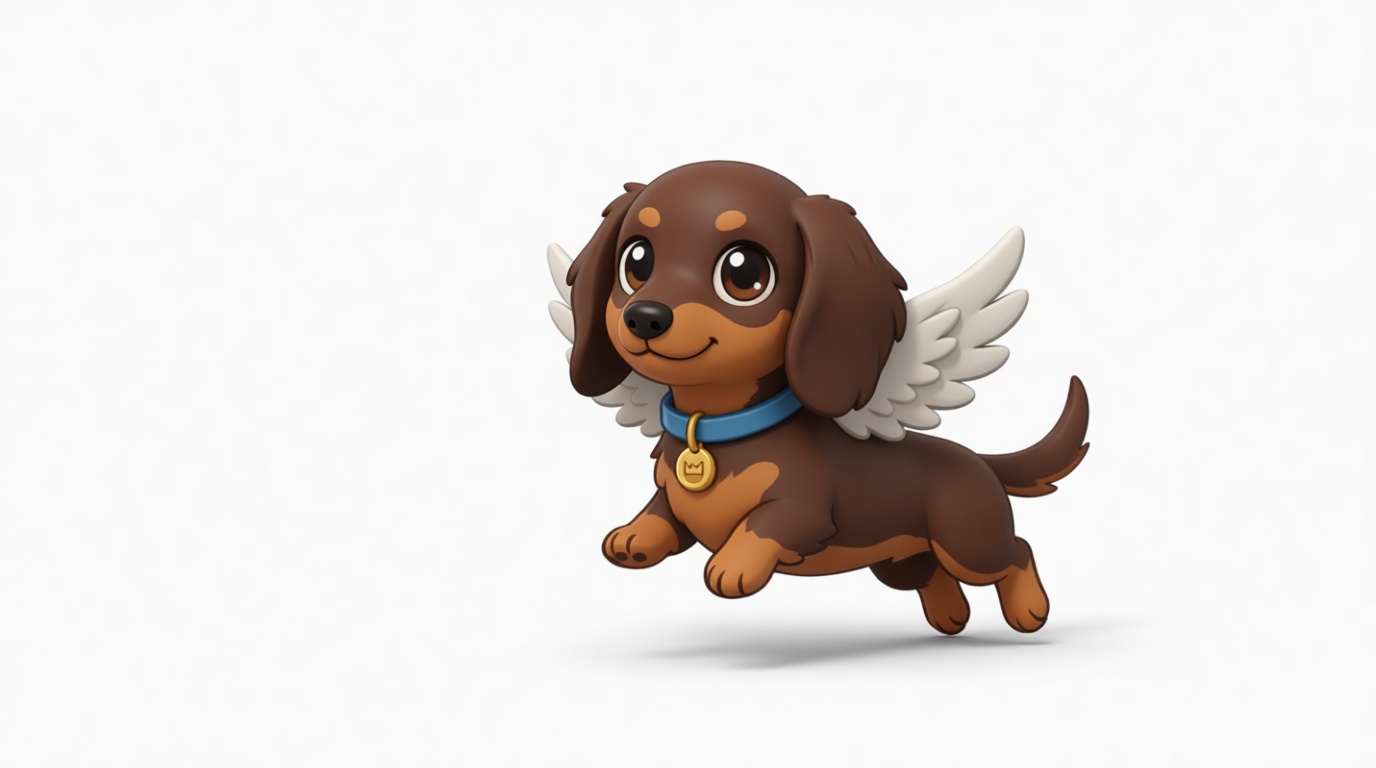 Flying Dachshund Figurine free 3D printable STL