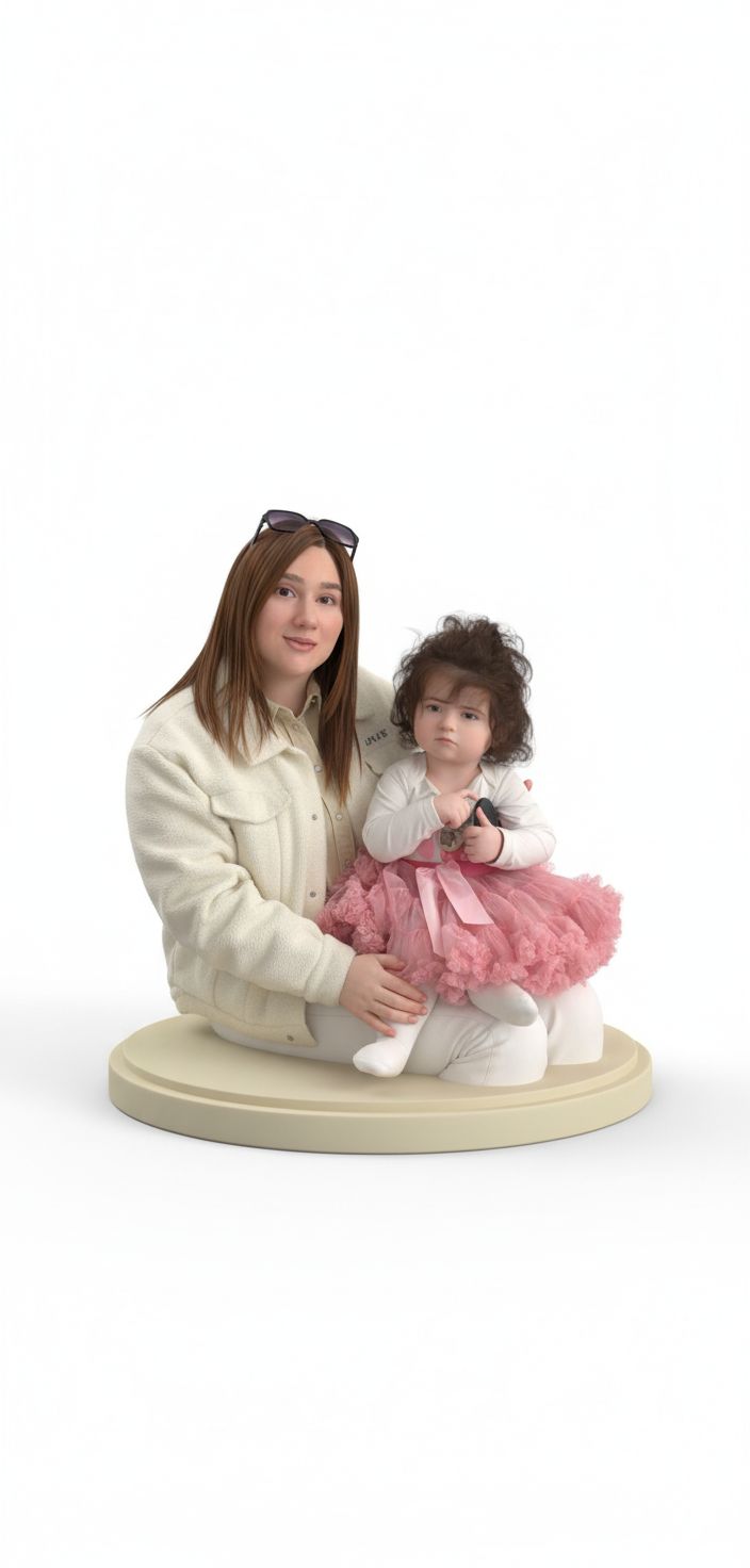 Mother and Daughter Figurine free 3D printable STL