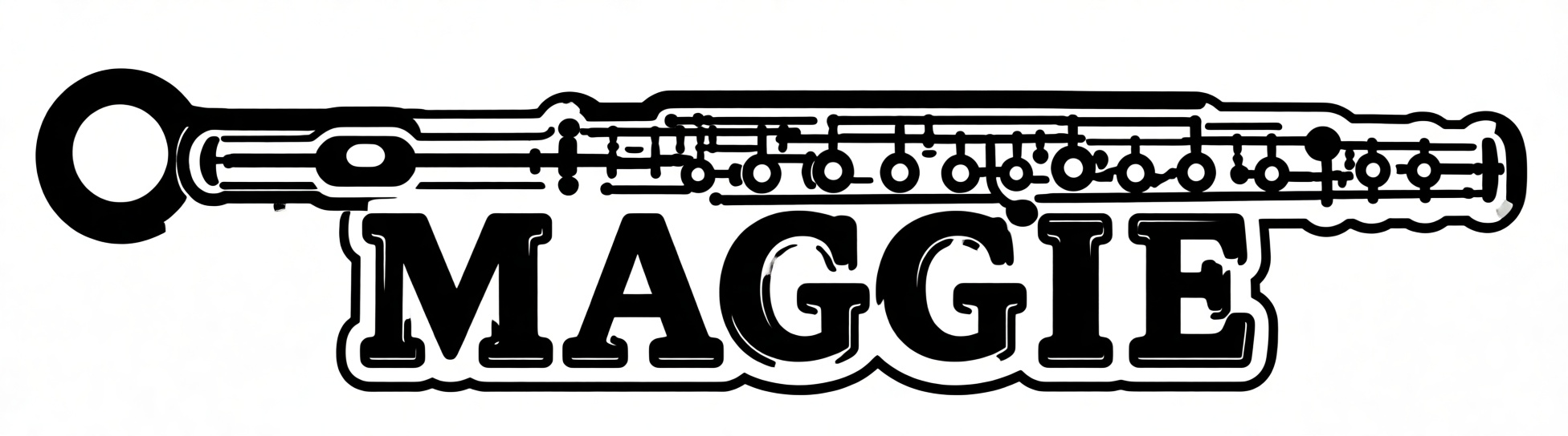 Flute Nameplate Maggie free 3D printable STL