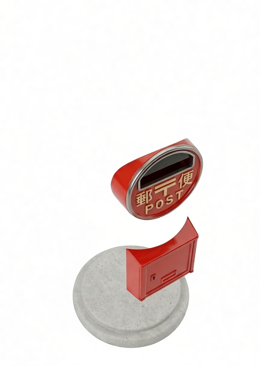 Japanese Post Box Miniature free 3D printable STL