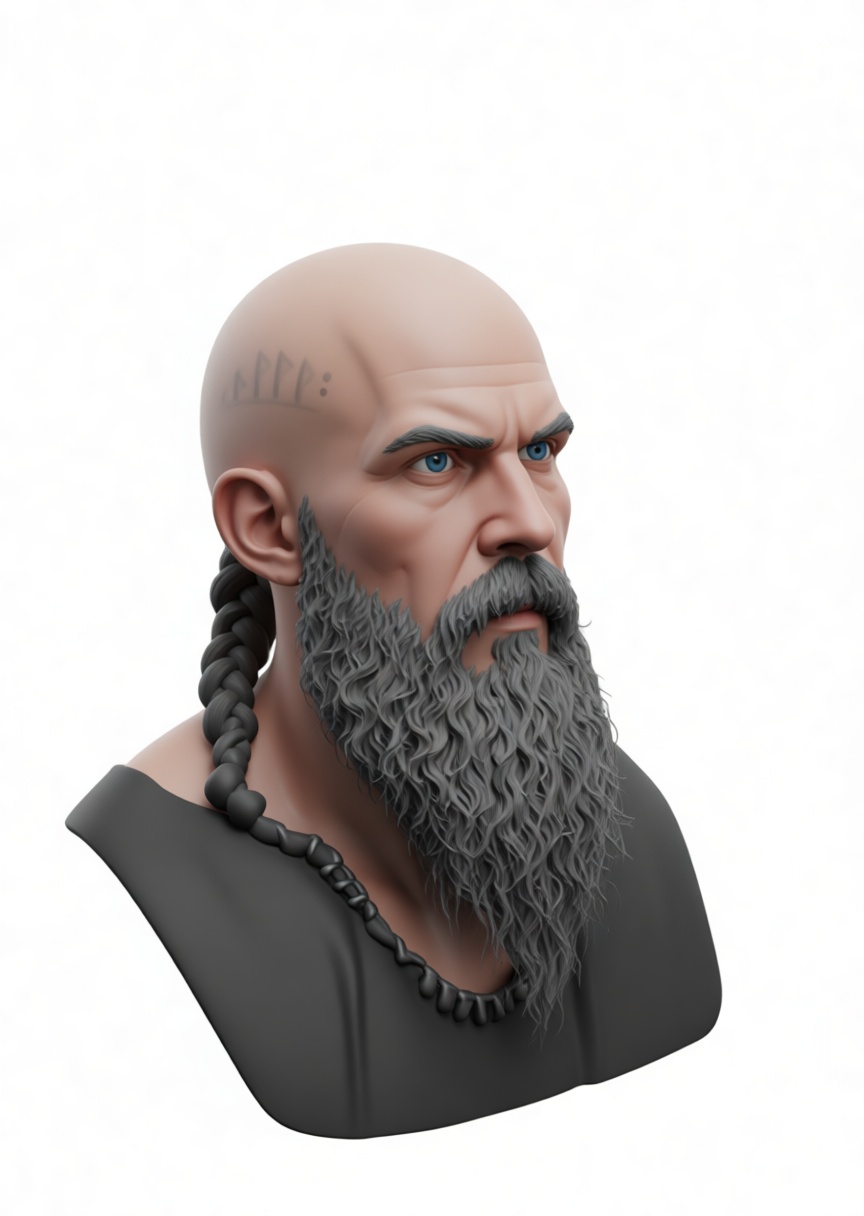 Viking Warrior Bust free 3D printable STL