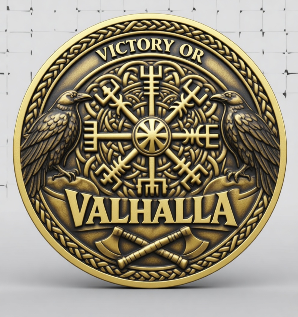 Valhalla Norse Coin free 3D printable STL
