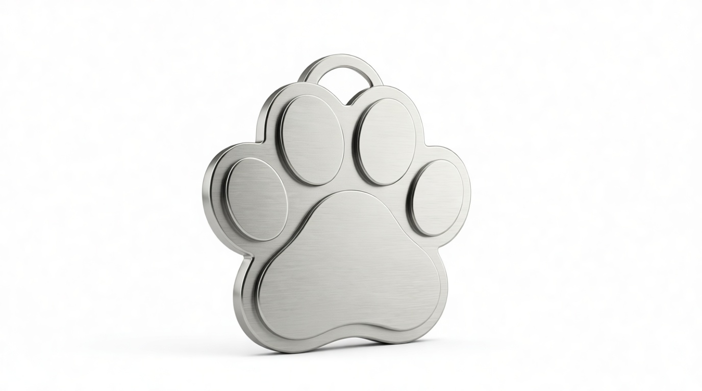 Paw Print Keychain free 3D printable STL