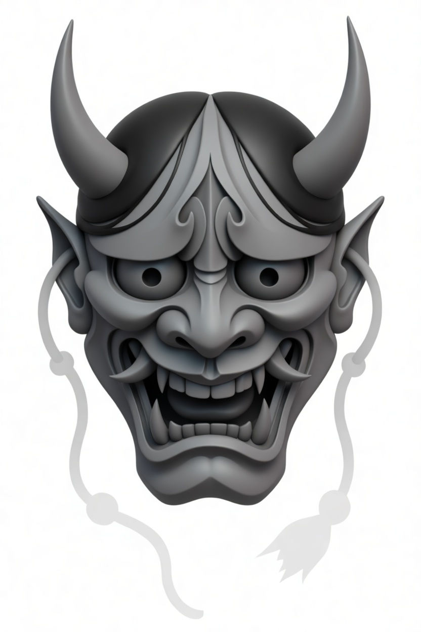 Hannya Mask Figurine free 3D printable STL