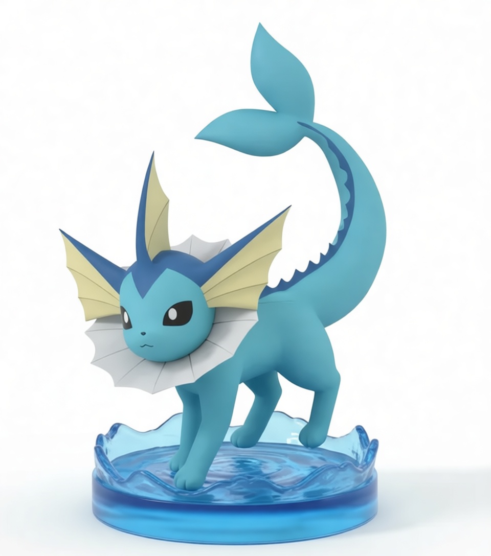 Vaporeon Figurine free 3D printable STL