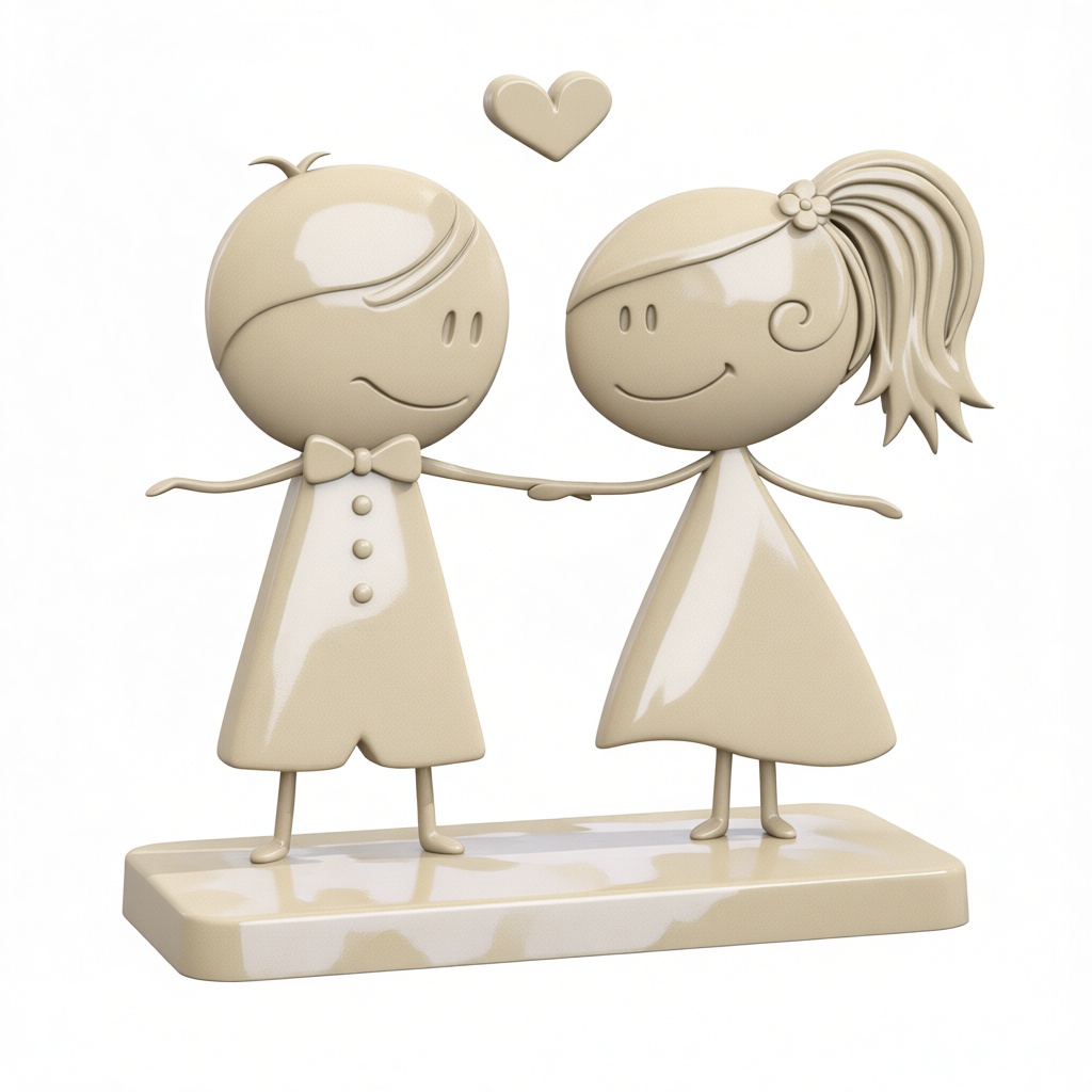 Cute Couple Figurine free 3D printable STL
