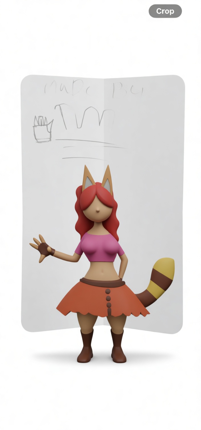 Anthropomorphic Foxgirl Figurine free 3D printable STL