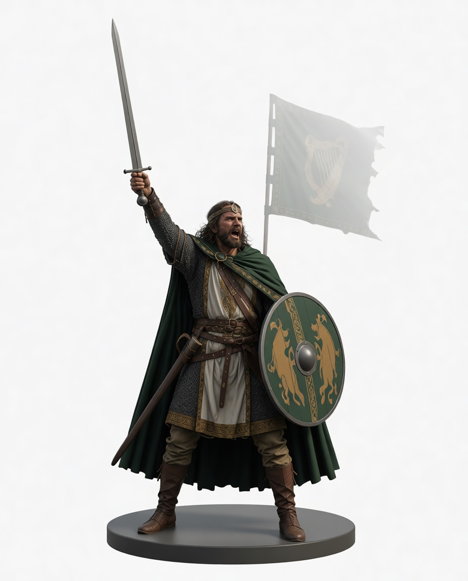 Medieval Celtic Warrior Figurine free 3D printable STL