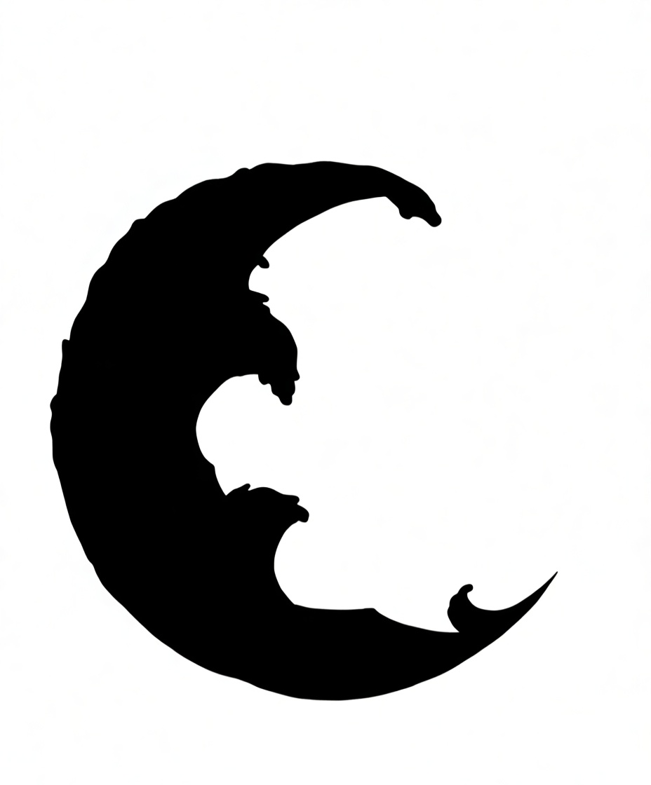 Crescent Moon Silhouette free 3D printable STL