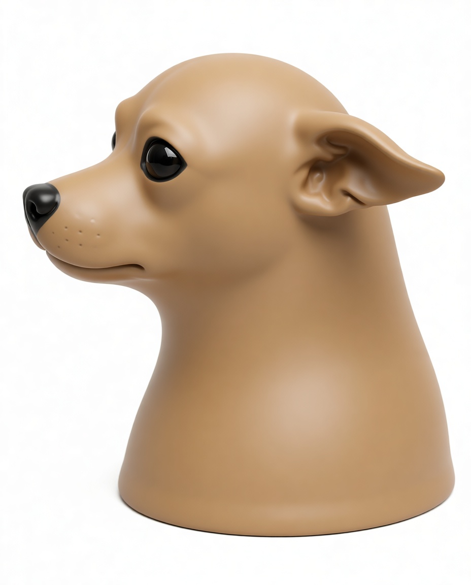 Chihuahua Dog Bust free 3D printable STL