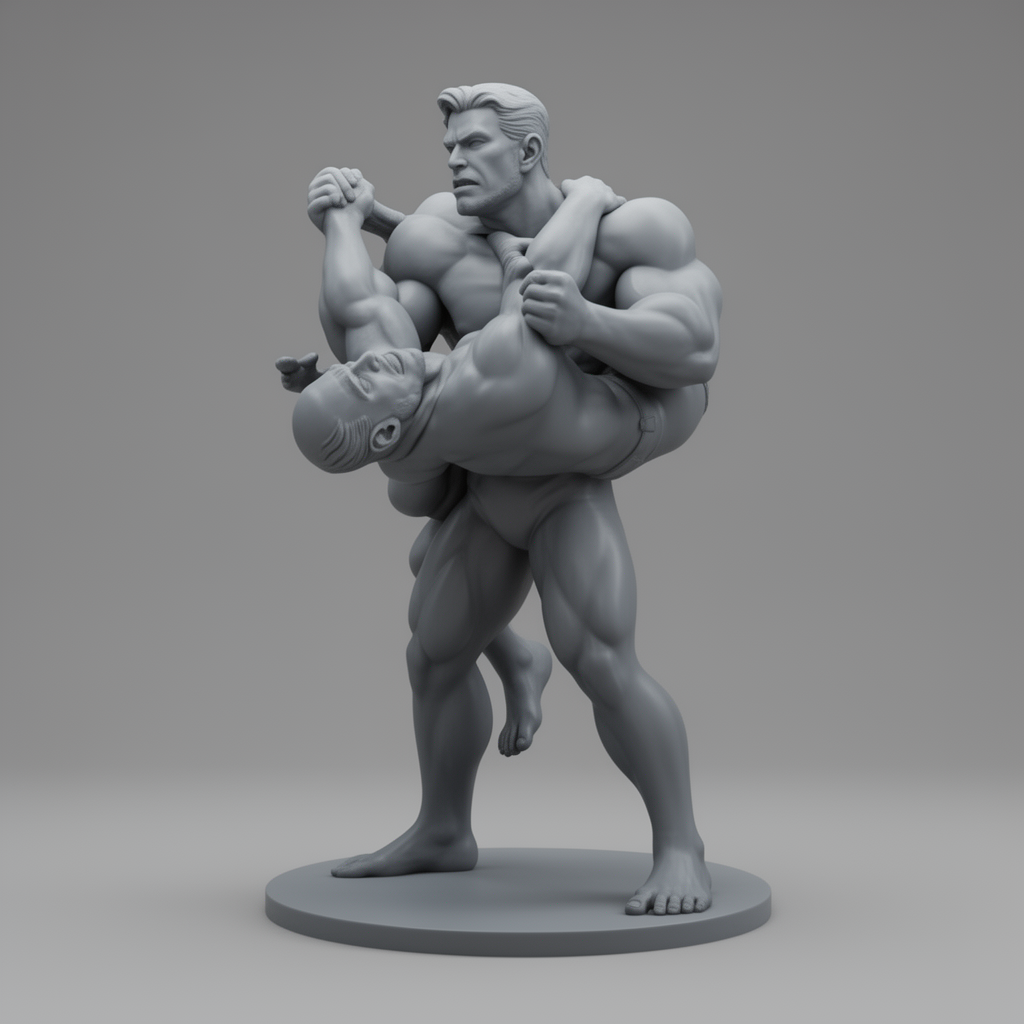 Eddie Powerbombing Bob Figurine free 3D printable STL
