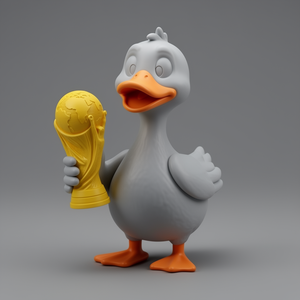 Cartoon Duck Figurine free 3D printable STL