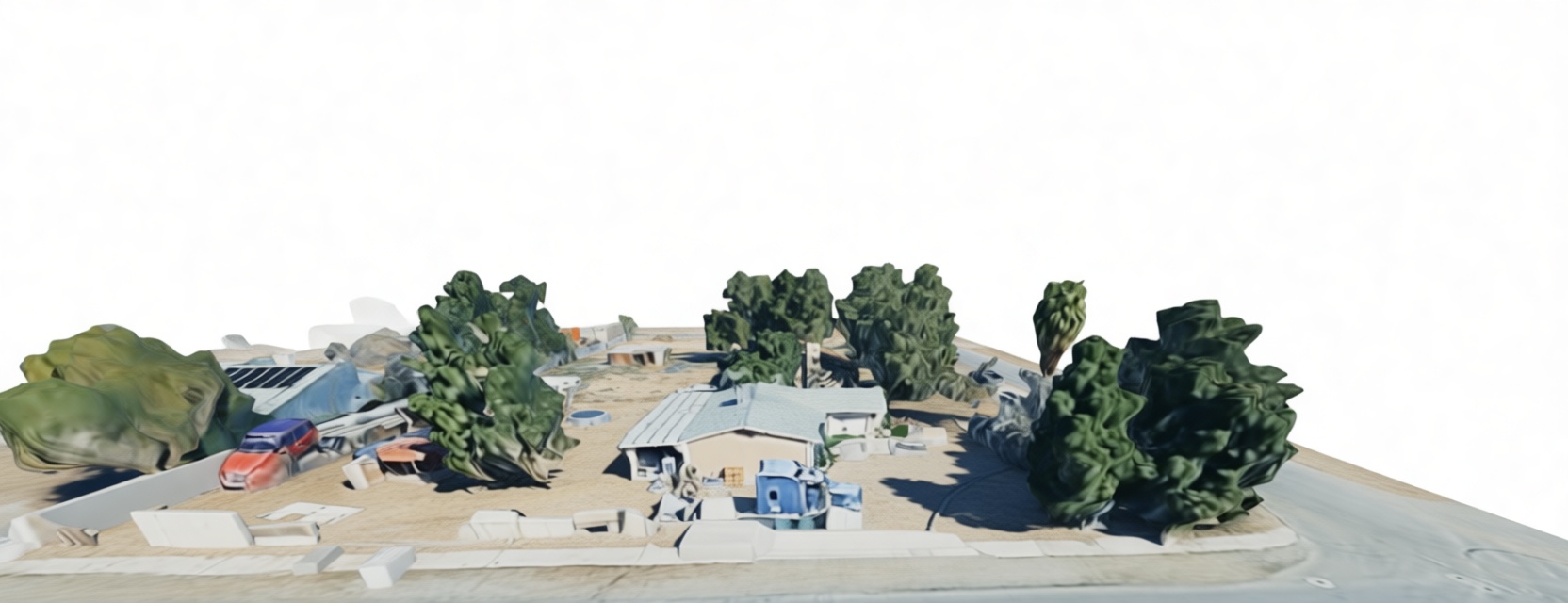 Suburban Corner Lot Model free 3D printable STL