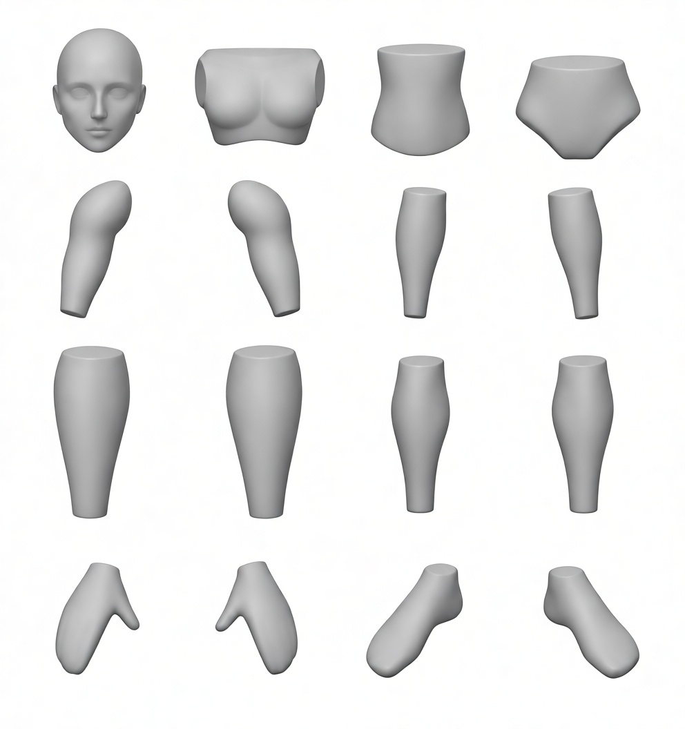 Human Anatomy Model Parts free 3D printable STL