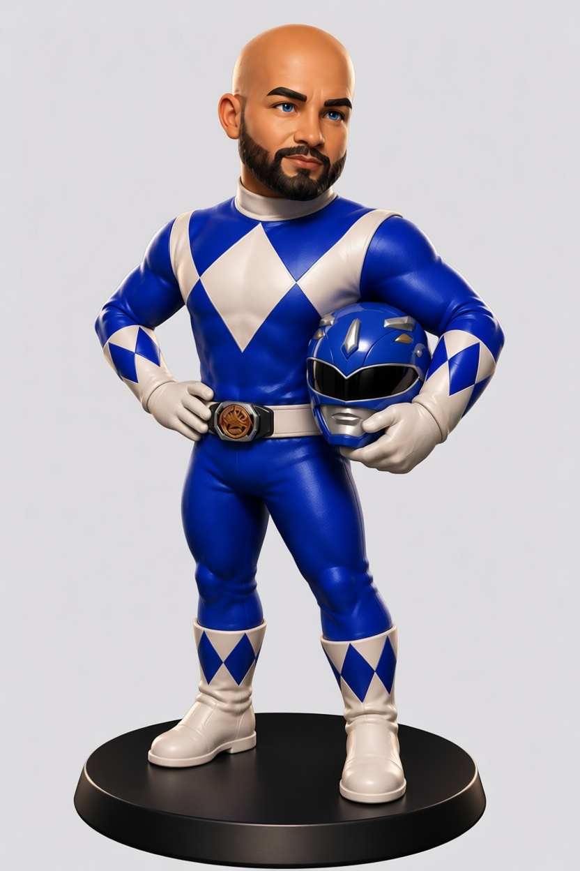 Blue Ranger Figurine free 3D printable STL
