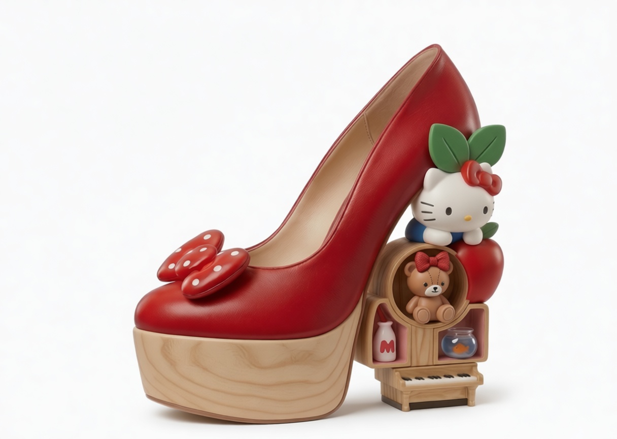 Hello Kitty Heeled Shoe free 3D printable STL