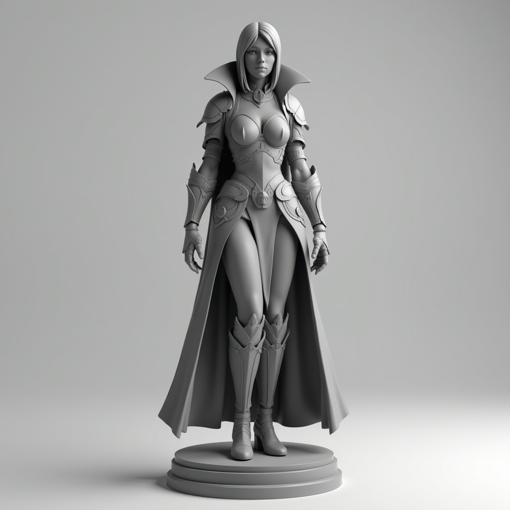 Armored Female Vampire free 3D printable STL