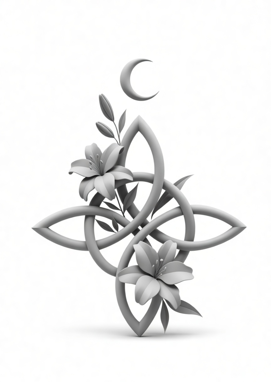 Celtic Knot Lily Sculpture free 3D printable STL