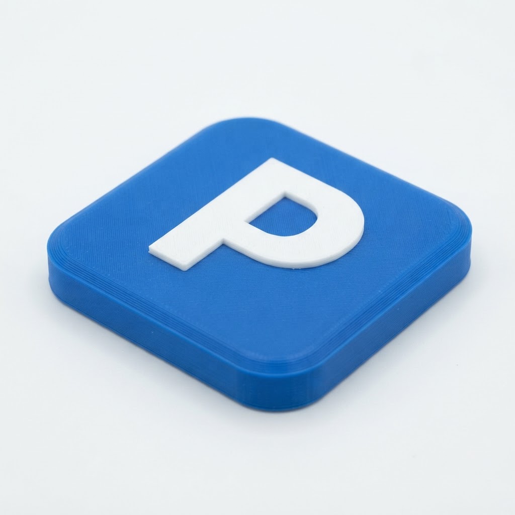 Parking Sign Plaque free 3D printable STL