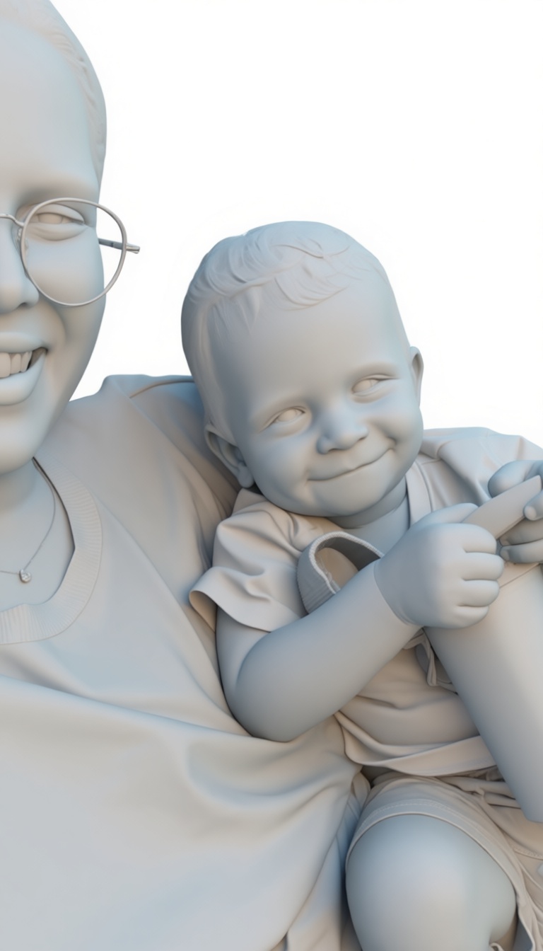 Smiling Baby Figurine free 3D printable STL