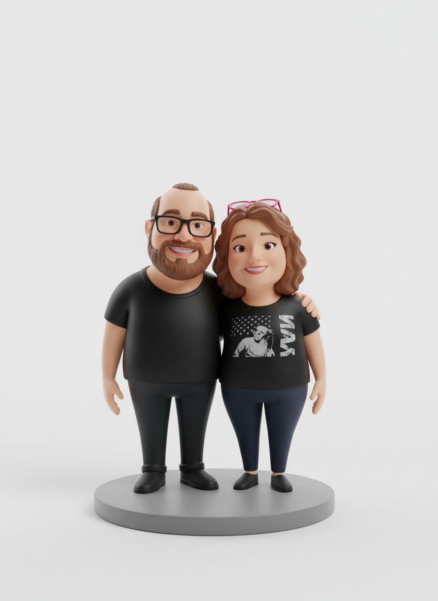 Custom Cartoon Couple free 3D printable STL
