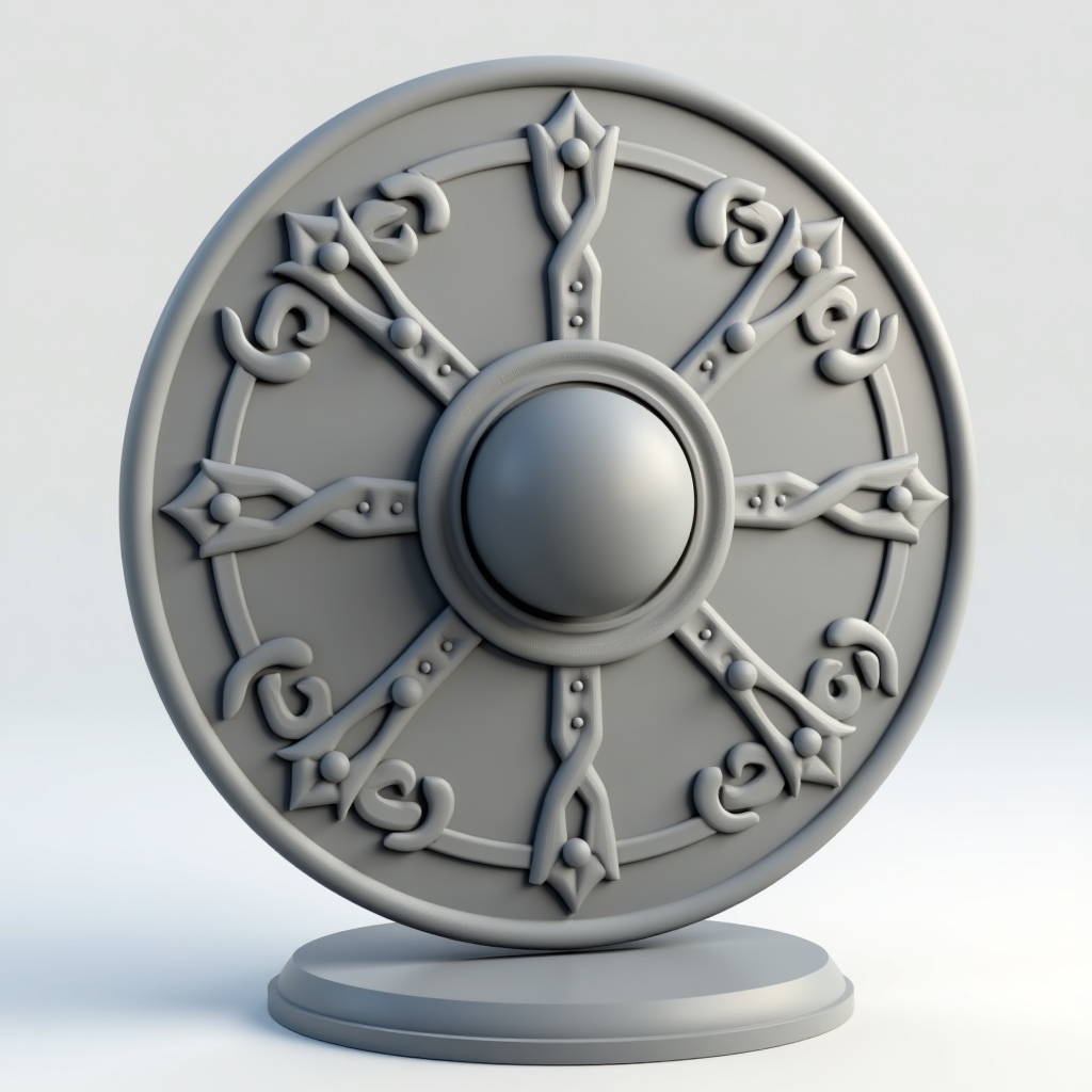 Viking Shield Figurine free 3D printable STL