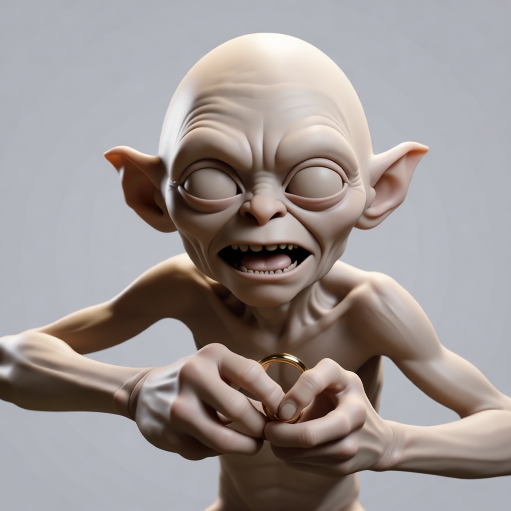Gollum Figurine free 3D printable STL