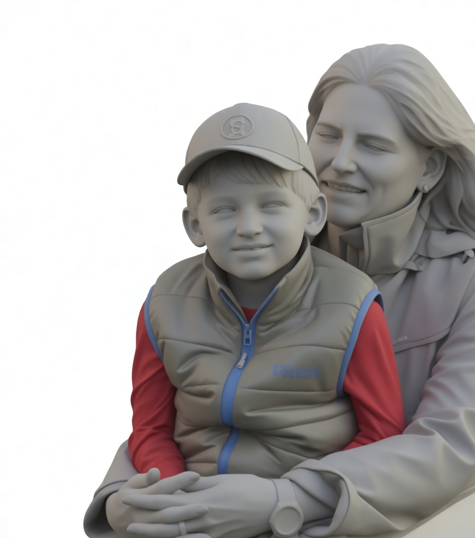 Mother and Son Figurine free 3D printable STL