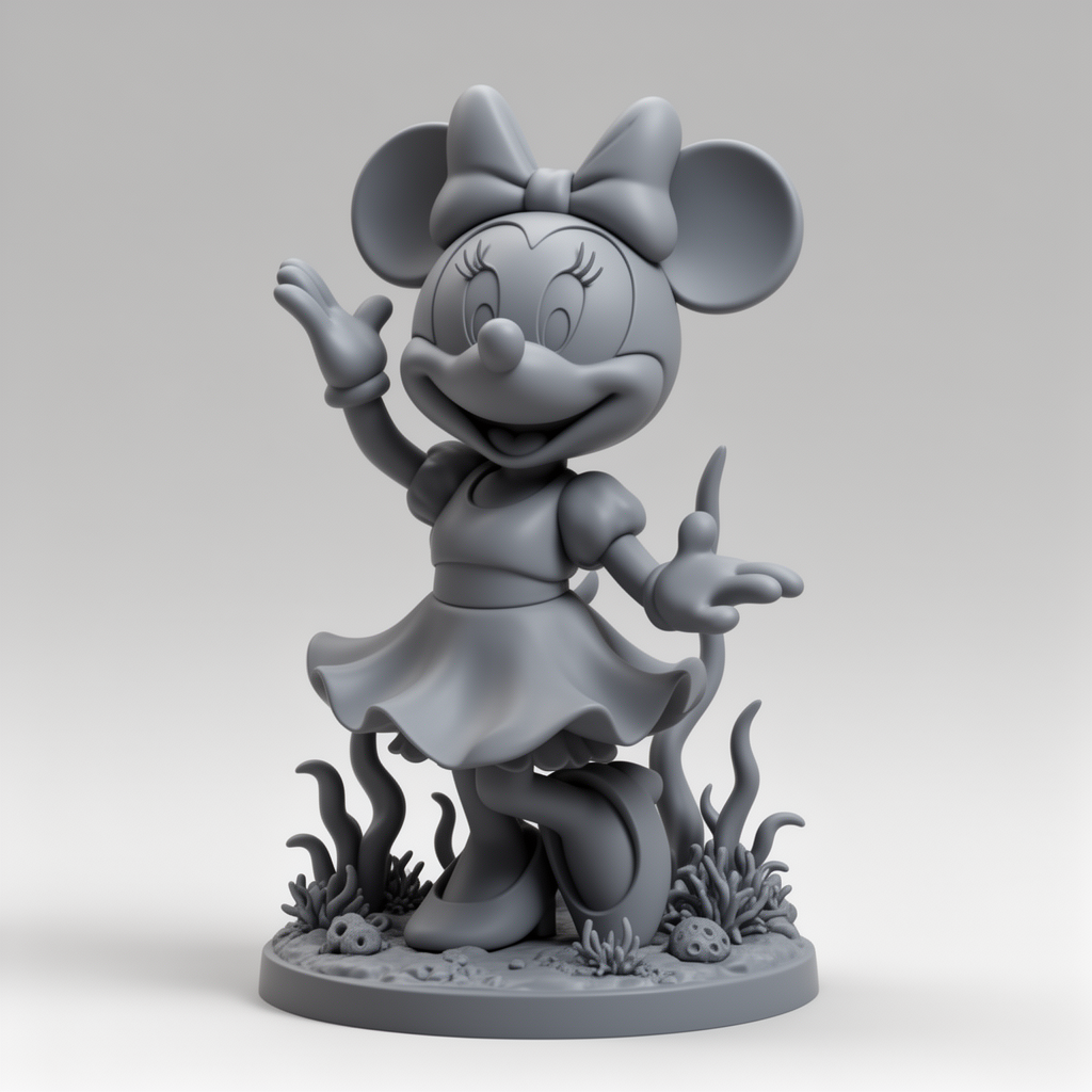 Minnie Mouse Figurine free 3D printable STL
