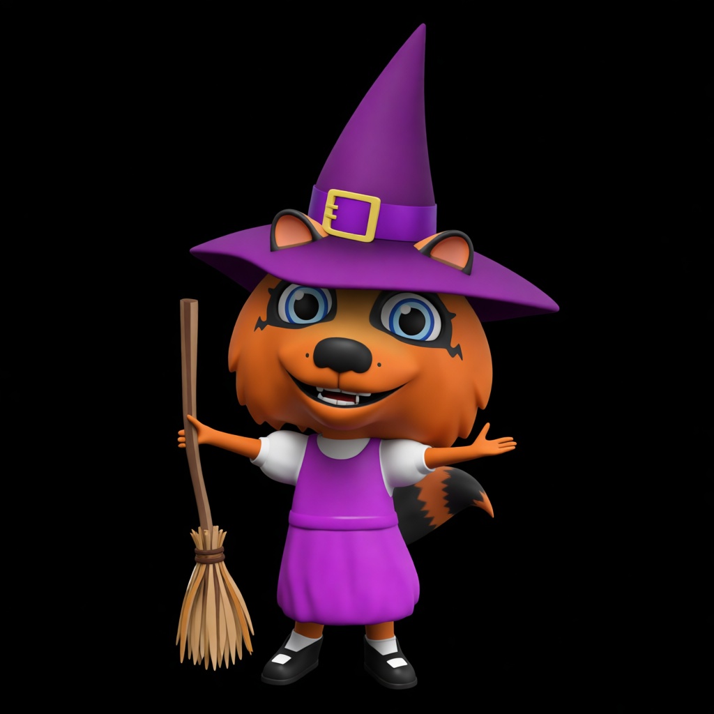 Fox Witch Figurine free 3D printable STL