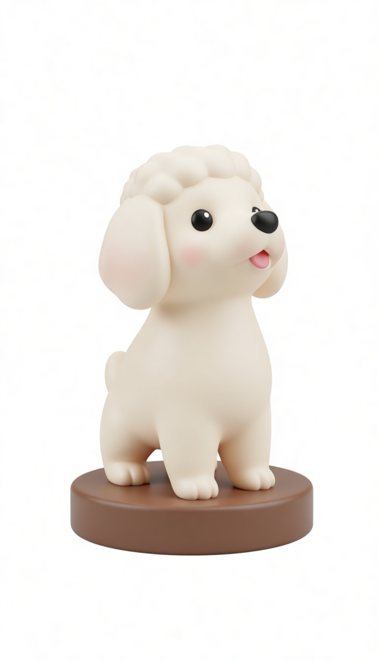 Toy Poodle Figurine free 3D printable STL