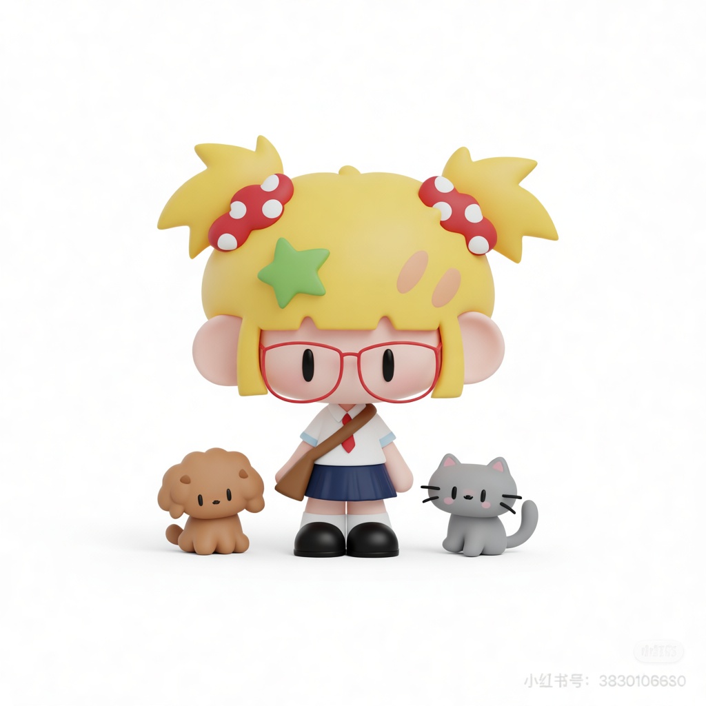 Cute Schoolgirl Figurine free 3D printable STL