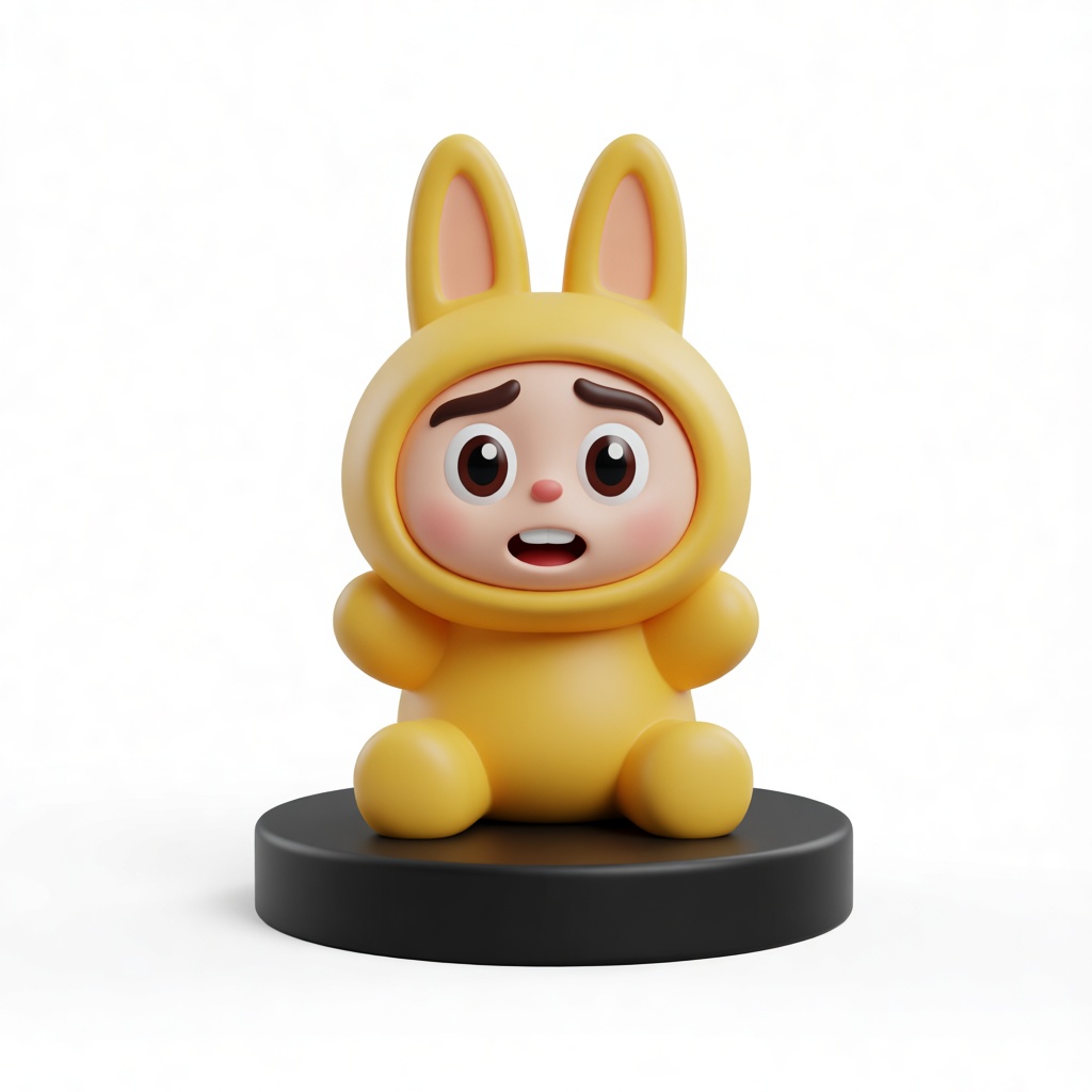Yellow Bunny Costume Figurine free 3D printable STL