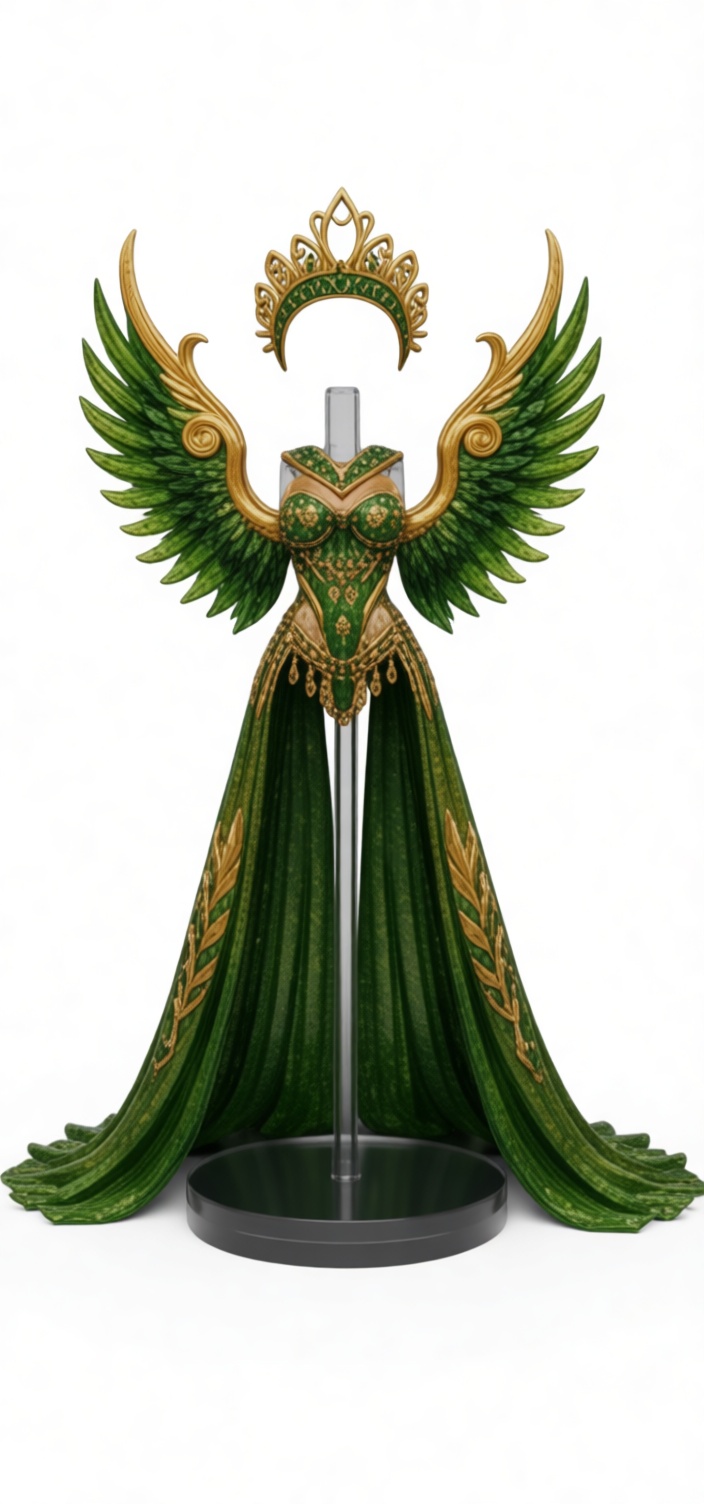 Green Winged Goddess Figurine free 3D printable STL