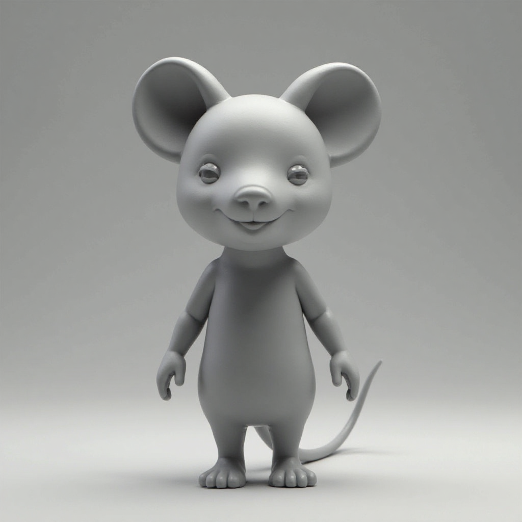 Vintage Mouse Peg Doll free 3D printable STL
